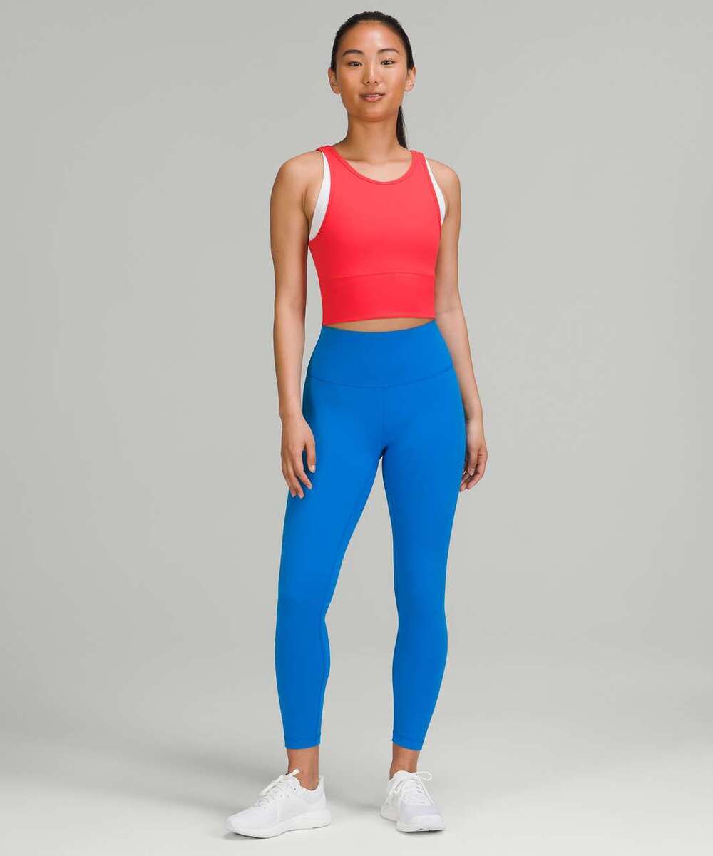 Lululemon Power Pivot Athletic Active Coral Reversible Tank Top Everlux Size 4